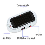Car Solar Energy Anti-theft Device LED Warning Light, Blue, Red