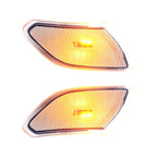 Car Transparent Wheel Eyebrow Side Light Turn Signal Leaf Plate Lamp for Jeep Wrangler JL 2018-, Transparent