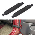 Pair Car Door Limit Braided Rope Strap for Jeep Wrangler, Short (Black), Short (Red)