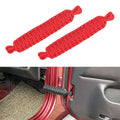 Pair Car Door Limit Braided Rope Strap for Jeep Wrangler, Short (Blue), Short (Red), Short (Black), Short (Pink), Short (Green)