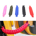 Pair Car Door Limit Braided Rope Strap for Jeep Wrangler, Short (Black), Short (Red)