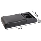 Car Multi-functional Dual USB Armrest Box Booster Pad, Carbon Fiber Leather Curved Type, Carbon Fiber Curved Type (Black), Carbon Fiber Curved Type (Black Red)), Carbon Fiber Curved Type (Black White)