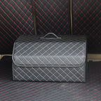 Car Trunk Foldable Storage Box, Checkered Large Size: 54 x 32 x 30cm, Checkered 54 x 32 x 30cm (Beige), Checkered 54 x 32 x 30cm (Black Red)