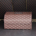 Car Trunk Foldable Storage Box, Rhombic Grid Large Size: 54 x 32 x 30cm, Rhombic 54 x 32 x 30cm (Coffee), Rhombic 54 x 32 x 30cm (Black Red), Rhombic 54 x 32 x 30cm (Black), Rhombic 54 x 32 x 30cm (Wine Red), Rhombic 54 x 32 x 30cm (Beige)