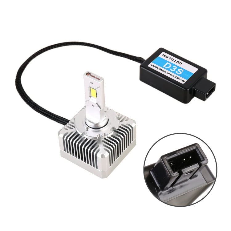 1 Pair D Series D3S Car HID Ballast to LED Headlight DC12V 35W 6000K 7000LM, CSP Lamp Bead, D3S