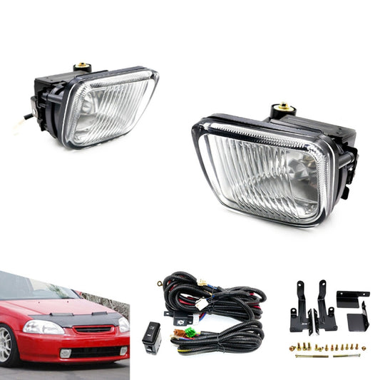 1 Pair Car Modified Front Fog Light for Honda Civic 1996-1998, For Honda Civic 1996-1998 (White Light), For Honda Civic 1996-1998 (Yellow Light)