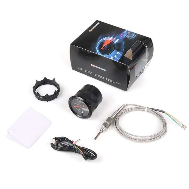 Car Universal 52mm Digital Display LED LCD Colorful Exhaust Temperature Gauge, Temperature Gauge