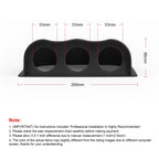 Car 52mm 3 Holes Dash Gauge Meter Pod Mount Holder, Carbon Fiber, 3 Holes, Carbon Fiber