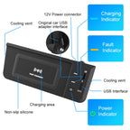 HFC-1051 Car Qi Standard Wireless Charger 15W / 10W Quick Charging for Audi Q5L 2018-2022, Left Driving, HFC-1051