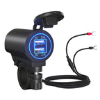 ZH-526I1 Car / Motorcycle 4.2A Dual USB Port Car Charger, ZH-526I1