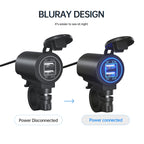 ZH-526I1 Car / Motorcycle 4.2A Dual USB Port Car Charger, ZH-526I1