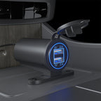 ZH-526I1 Car / Motorcycle 4.2A Dual USB Port Car Charger, ZH-526I1