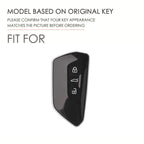 Hallmo Car Cowhide Leather Key Protective Cover for Volkswagen Golf 8, For Volkswagen Golf 8 (Black), For Volkswagen Golf 8 (Blue), For Volkswagen Golf 8 (Brown)