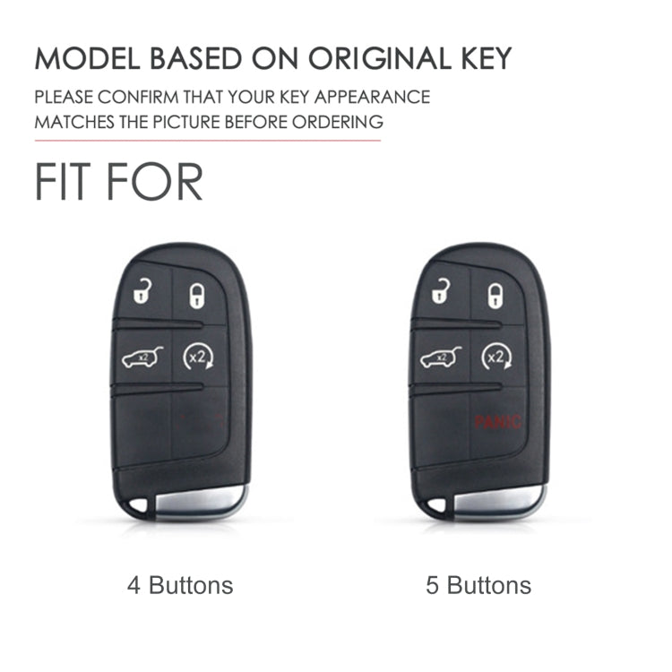 Hallmo Car Genuine Leather Key Protective Cover for Jeep Compass 5-button, For Jeep Compass 5-button (Black), For Jeep Compass 5-button (Blue), For Jeep Compass 5-button (Brown)