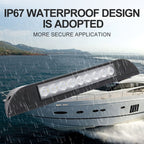 RV / Yacht Awning LED Strip Light DC12-28V with 9 LEDs Lamp Beads, 9 LEDs (White), 9 LEDs (Black)