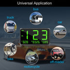 Car / Motorcycles HUD Display GPS Speedometer Overspeed Warning, GPS HUD