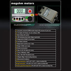 DUOYI DY30-1 Car Digital Insulation Resistance Tester Meter, DY30-1
