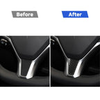 Carbon Fiber Car Steering Wheel Decorative Sticker for Tesla Model S / X, Steering Wheel