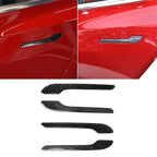 4 PCS Carbon Fiber Car Outside Handle Decorative Sticker for Tesla Model 3, Outside  Handle