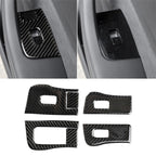 Carbon Fiber Car Window Button Decorative Sticker for Tesla Model 3, Suitable for Left Driving, Window Button