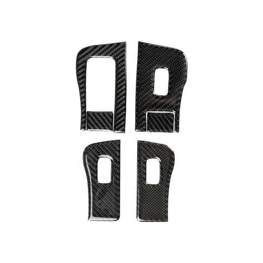 Carbon Fiber Car Window Button Decorative Sticker for Tesla Model 3, Suitable for Left Driving, Window Button