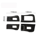 Carbon Fiber Car Window Button Decorative Sticker for Tesla Model 3, Suitable for Left Driving, Window Button
