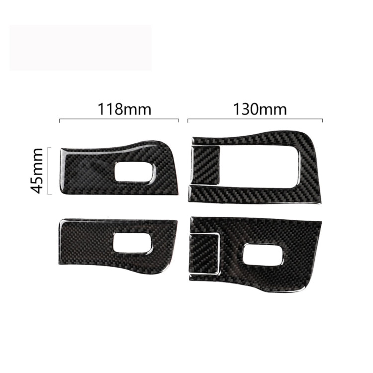 Carbon Fiber Car Window Button Decorative Sticker for Tesla Model 3, Suitable for Left Driving, Window Button