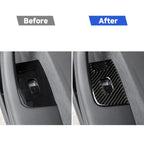 Carbon Fiber Car Window Button Decorative Sticker for Tesla Model 3, Suitable for Left Driving, Window Button