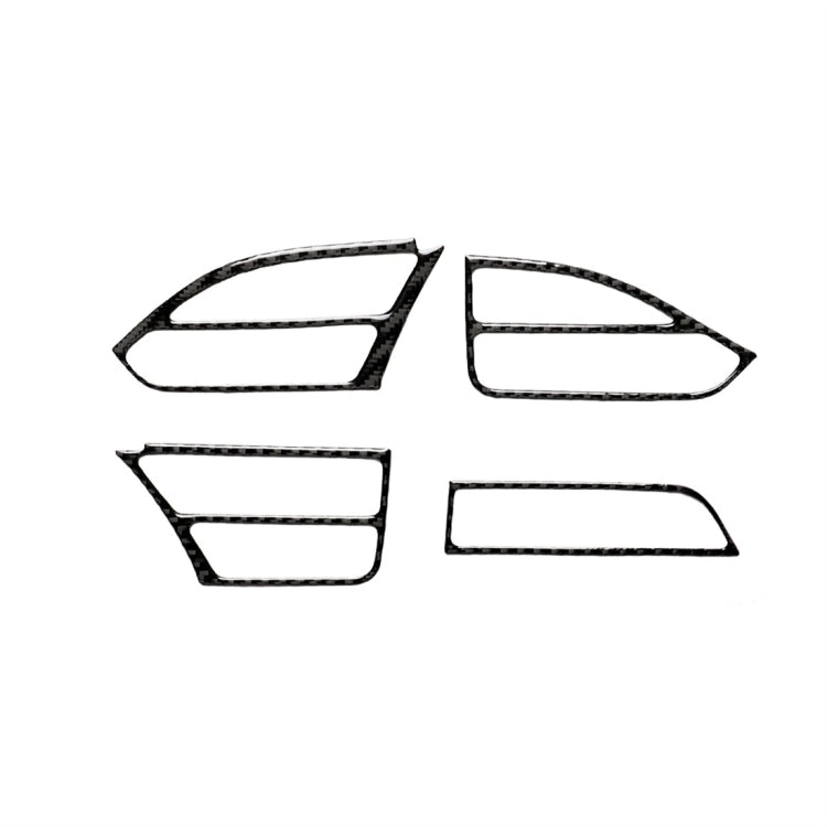 4 PCS Carbon Fiber Car Central Control Instrument Outlet Decorative Sticker for Tesla Model X, Suitable for Left Driving, Central Control Instrument Outlet