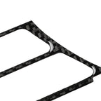 4 PCS Carbon Fiber Car Central Control Instrument Outlet Decorative Sticker for Tesla Model X, Suitable for Left Driving, Central Control Instrument Outlet