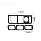 4 PCS Carbon Fiber Car Window Lift Panel Decorative Sticker for Tesla Model X, Window Lift Panel