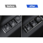 4 PCS Carbon Fiber Car Window Lift Panel Decorative Sticker for Tesla Model X, Window Lift Panel