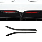 2 PCS Carbon Fiber Car Rear Fog Lamps Decorative Sticker for Tesla Model X, Rear Fog Lamps