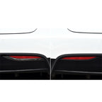 2 PCS Carbon Fiber Car Rear Fog Lamps Decorative Sticker for Tesla Model X, Rear Fog Lamps