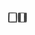 2 PCS / Set Carbon Fiber Car Window Buttons Decorative Sticker for Volkswagen Scirocco 2009-2016,Left and Right Drive Universal, Window Buttons