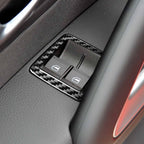 2 PCS / Set Carbon Fiber Car Window Buttons Decorative Sticker for Volkswagen Scirocco 2009-2016,Left and Right Drive Universal, Window Buttons