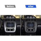 Carbon Fiber Car Central Control CD Air Conditioning Panel Decorative Sticker for Volkswagen Scirocco 2009-2016,Left and Right Drive Universal, Central Control CD Air Conditioning Panel