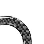 Carbon Fiber Car Cigarette Lighter Key Ring Decorative Sticker for Volkswagen Scirocco 2009-2016,Left and Right Drive Universal, Cigarette Lighter Key Ring