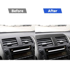 Carbon Fiber Car Central Control Air Outlet Decorative Sticker for Toyota Old RAV4 2006-2013,Left and Right Drive Universal, Central Control Air Outlet