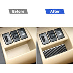 Carbon Fiber Car Headlight Switch Gasket Decorative Sticker for Toyota Old RAV4 2006-2013,Left and Right Drive Universal, Headlight Switch Gasket