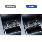 Carbon Fiber Car Headlight Switch Frame Decorative Sticker for Toyota Old RAV4 2006-2013,Left and Right Drive Universal, Headlight Switch Frame