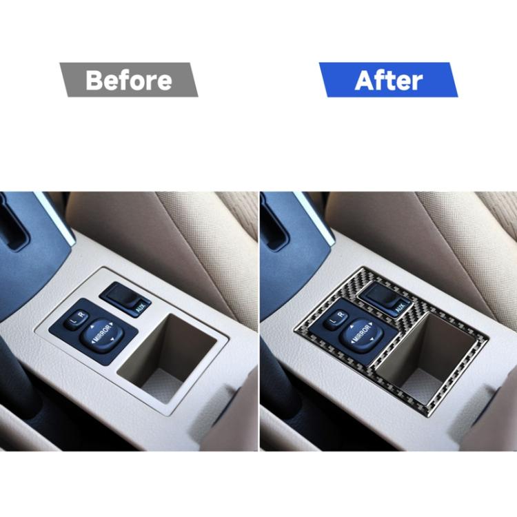 Carbon Fiber Car Rearview Mirror Adjustment Switch Frame Decorative Sticker for Toyota Old RAV4 2006-2013,Left Drive, Rearview Mirror Adjustment Switch Frame ,Left Drive