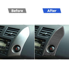 Carbon Fiber Car Warning Light Switch Panel Decorative Sticker for Toyota Old RAV4 2006-2013,Left and Right Drive Universal, Warning Light Switch Panel