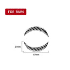 Carbon Fiber Car Steering Wheel Label Decorative Sticker for Toyota Old RAV4 2006-2013,Left and Right Drive Universal, Steering Wheel Label