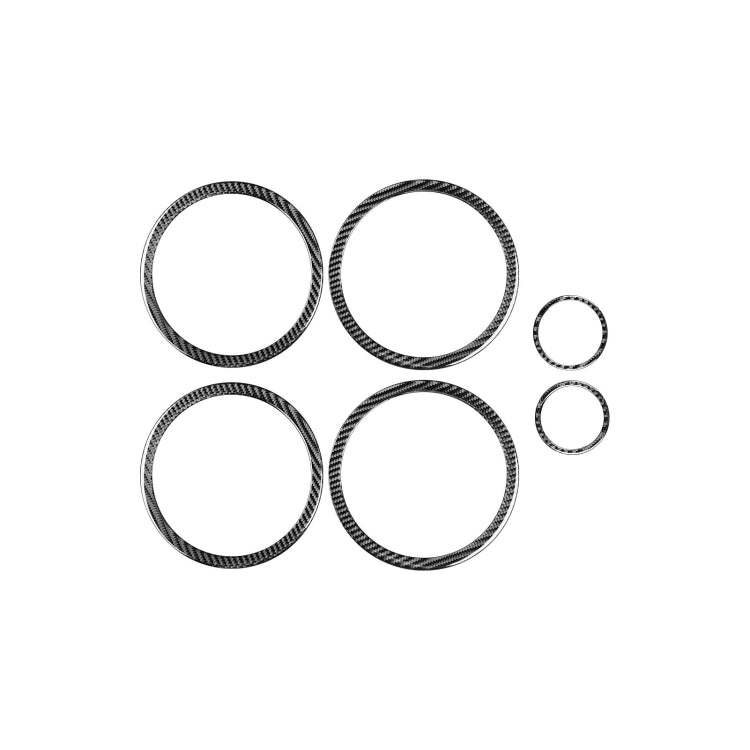 Carbon Fiber Car Door Horn Ring Decorative Sticker for Toyota Old RAV4 2006-2013,Left and Right Drive Universal, Door Horn Ring