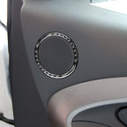 Carbon Fiber Car Door Horn Ring Decorative Sticker for Toyota Old RAV4 2006-2013,Left and Right Drive Universal, Door Horn Ring