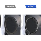 Carbon Fiber Car Door Horn Ring Decorative Sticker for Toyota Old RAV4 2006-2013,Left and Right Drive Universal, Door Horn Ring