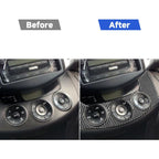 Carbon Fiber Car Central Control Switch Panel Decorative Sticker for Toyota Old RAV4 2006-2013,Left and Right Drive Universal, Central Control Switch Panel