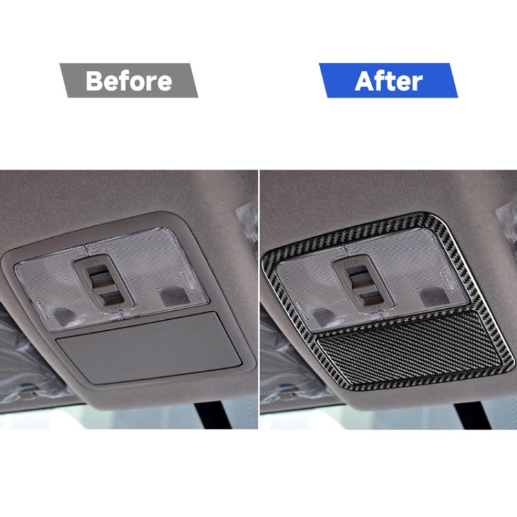 Carbon Fiber Car Front Reading Light Panel Decorative Sticker for Toyota Old RAV4 2006-2013,Left and Right Drive Universal, Front Reading Light Panel