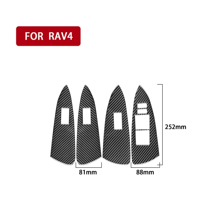 Carbon Fiber Car Lifting Panel Decorative Sticker for Toyota Old RAV4 2006-2013,Right Drive, Lifting Panel ,Right Drive